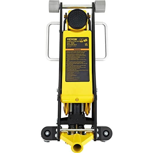 VEVOR Floor Jack, 3 Ton Low Profile Floor Jack, Aluminum and Steel Racing Floor Jack with Dual Pistons Quick Lift Pump, Floor Jack Lifting Range 3-6/11"-19-11/16"