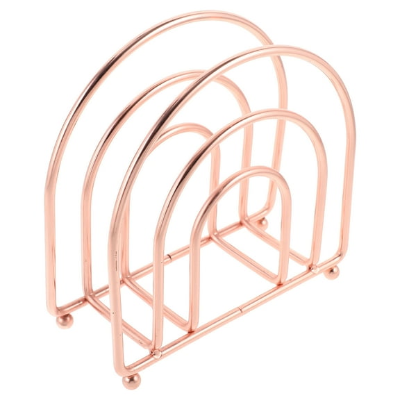 GOOHOCHY Table Napkin Holders Rose Gold Metal 1Set Vertical Kitchenware Tissue Storage