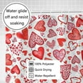 thumbnail image 5 of Red Heart Shower Curtain Happy Valentine''s Day Bathroom Curtain Set Love Hearts Polyester Fabric Bathtub Decor with 12 Hooks 72x72 Inches, 5 of 6
