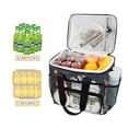 thumbnail image 2 of FORMRS Insulated Cooler Bag 24 Cans Capacity Soft Leakproof Lunch Box with Side Pockets, Green Snowmen, 2 of 7