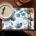thumbnail image 4 of Pioneer Flower Floral Print Pattern Summer Placemats Table Placemats Set Of 6-Linen Kitchen Washable Placemats Table Mats 12x18 Inch Non-Slip Heat Resistant, 4 of 5