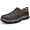 Khaki, variant on Men's Supportive Slip-On shoes- Imitation leather Comfortable Walking Shoes with Anti-Slip Sole for Driving & Casual Wear