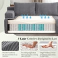 thumbnail image 5 of 146" Oversized U-Shaped Modular Sectional Sleeper Sofa, 5-Seat Convertible Couch with 8 Pillows, Corduroy Upholstery, Magazine Pocket, Dark Gray, 5 of 11