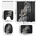 thumbnail image 4 of 4-Piece Bathroom Set with Waterproof Shower Curtain with Non-Slip Bath Mat, U-Shaped Mat & Toilet Lid Cover Astronaut on The Moon, 4 of 8