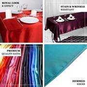 Efavormart Rectangle Satin Tablecloth, 60x102 Smooth Oblong Washable Table Cloth, Decorative Silky Fabric Table Cover for Wedding, Party, Banquet- Gold