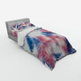 thumbnail image 2 of Ambesonne Psychedelic Bedding Set 3 Pcs, Boho Dye Feathers, Twin, Pink Blue, 2 of 2