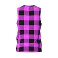 thumbnail image 2 of Rocae Purple Black Buffalo Plaid for Men's Basketball Jersey Lightweight and Breathable Athletic Tank Top,Quick-Drying Sports Jersey Medium, 2 of 9