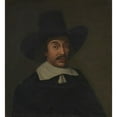 thumbnail image 2 of Paulus Hennekyn 15x16 Gold Ornate Wood Frame and Double Matted Museum Art Print Titled - Portrait of a Man, Possible Jan De Hooghe (1608-1682) (1658), 2 of 4