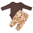thumbnail image 2 of Unisex Little Turkey Here Thanksgiving Baby Clothes Outfit Set (18M, Brown), 2 of 5