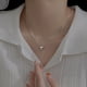 thumbnail image 5 of Collar de plata 925 para mujer, diseño minoritario de Instagram, sentido de la luz, corazón delicado, cadena para clavícula, 5 of 8
