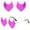 Hot Pink, variant on WIFKLSIIPG Heart Rimless Funny Party Cute Sunglasses 2022 Blank Sunglasses Name Brand Sunglasses