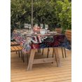 thumbnail image 3 of Outdoor Tablecloth with Umbrella Hole for Patio/Picnic/Party/Camping, 4th of July Fireworks Waterproof Table Cloth Rectangle Table Cover Washable, Independence Day Dogs Poppy Floral (60"x 102"), 3 of 8