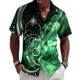 thumbnail image 4 of Mens Golf Polo Shirts Short Sleeve Tropical Button Down Mens formal Shirts,Green,L, 4 of 4