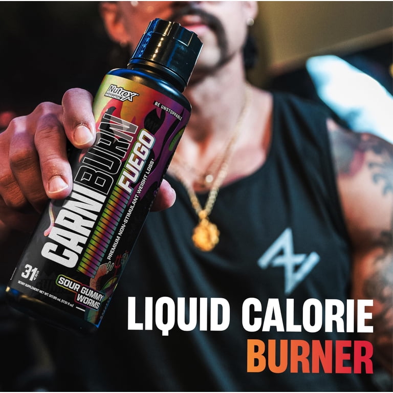 Nutrex Research CARNIBURN Advanced Liquid L Carnitine 3000mg with MitoBurn, InnoSlim & GBBGO (31 Servings)