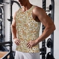 thumbnail image 5 of KLL Paisley Floral 1 Print Men's Muscle Gym Workout Stringer Tank Tops Bodybuilding Fitness T-Shirts Tank Tops Men-XX-Large, 5 of 7