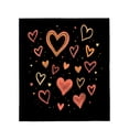 thumbnail image 4 of Colorful Heart Pattern Flannel Blanket - Soft Warm & Cozy for Sofa Travel Bed & Chair - Perfect for Romantic & Celebratory Themes, 4 of 7