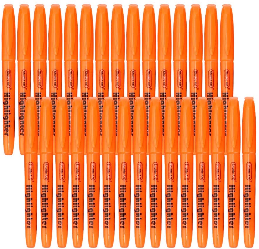 Highlighters, Shuttle Art 30 Pack Orange Highlighters Bright Colors