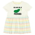thumbnail image 3 of Inktastic You Had Me at Pickles Girls Baby Dress, 3 of 5