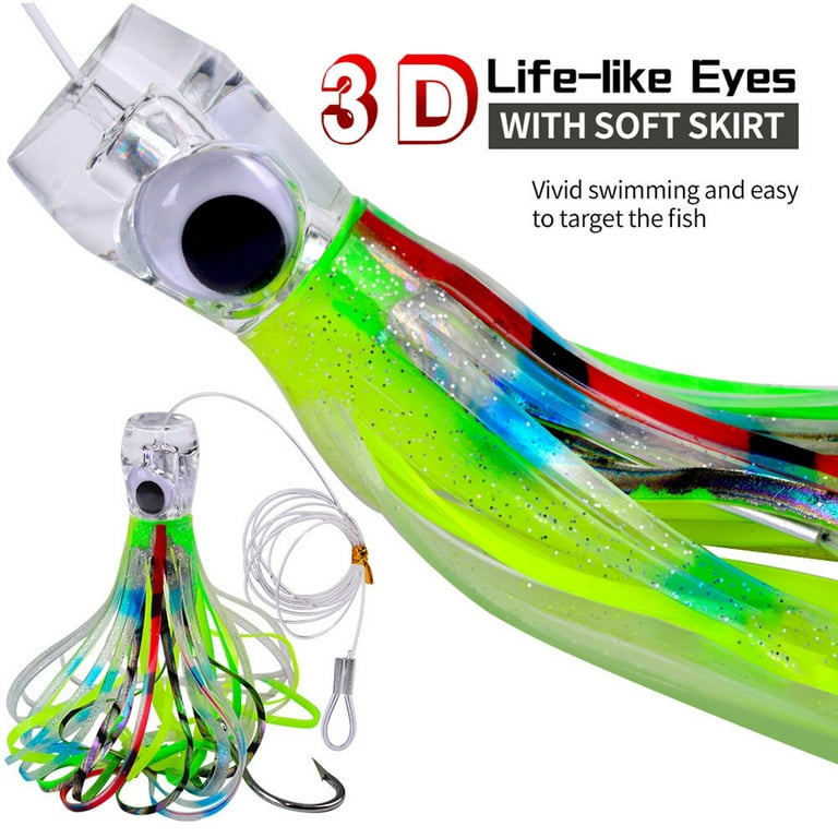 Octopus Skirt Lures Saltwater Fishing Lures Squid Lure Bass Lures With Hook  Line 