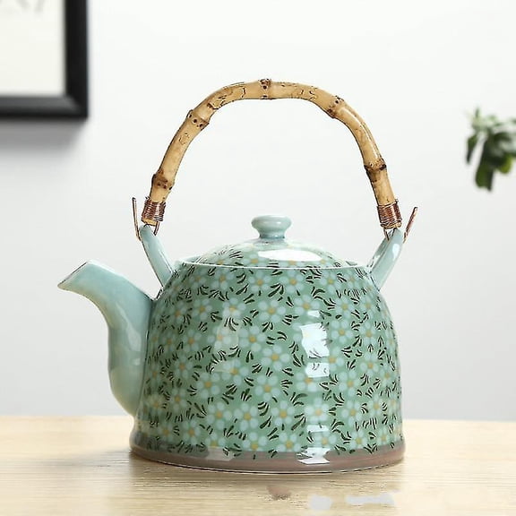 Hot Water Kettle Large Capacity Ceramic High Temperature Resistant Ceramic Kettle With Filter Ceramic Kettle Teapot Flower
