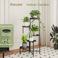 thumbnail image 2 of Bamworld 5 Tier Metal Plant Stand for Indoor Outdoor, Foldable Corner Tall Plant Shelf for Multiple Plants, Flower Pot Holder Display Stand for Living Room Balcony Garden Patio (Black), 2 of 6