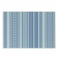 thumbnail image 1 of Nordic Cutting Board, Vertical Geometric Pattern Scandinavian Style Chevron Zigzag Lines Flowers, Decorative Tempered Glass Cutting and Serving Board, Small Size, Pale Blue and Blue, by Ambesonne, 1 of 1