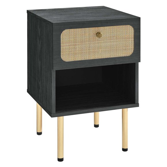 Mesita de noche Modway Chaucer negra 38x41x60 cm