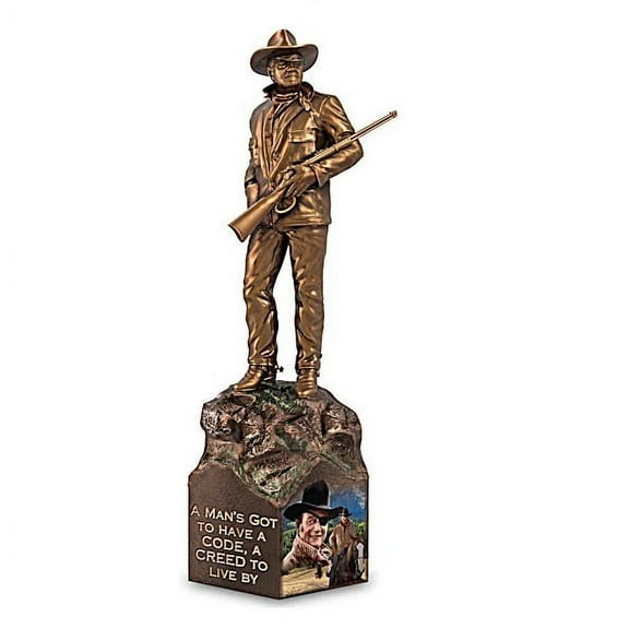 The Bradford Exchange A Creed Issue #3 John Wayne: The Man, The Legend Sculpture Collection Cold-Cast Bronze 9-inches