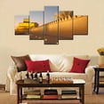 thumbnail image 4 of TISHIRON 5PCS Framed Canvas Wall Art Set,60"x32" Wall of Al Jahili Fort Canvas Art Decor, 4 of 7