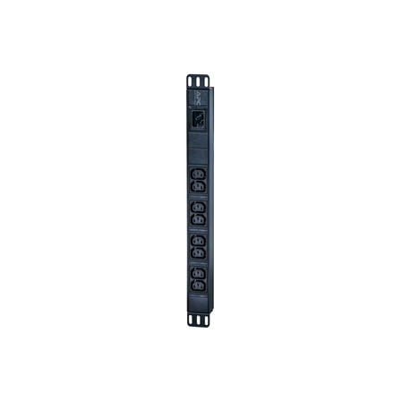 APC Easy Basic Rack PDU EPDU1016B - Power distribution unit (rack-mountable) - AC 200/208/230 V - 3680 VA - input: IEC 60320 C20 - output connectors: 8 (power IEC 60320 C13) - 1U - 8 ft cord - black - for P/N: SCL500RM1U, SCL500RMI1U, SMT1500RM2UCUS, SMX2KR2UX145, SMX3KR2UNCX145, SMX750CUS