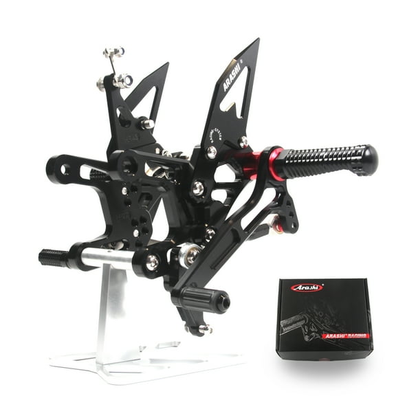 Arashi(Version 2.0) Adjustable Quick Shift Rearsets for Kawasaki Ninja ZX10R ZX1000 (ABS) 2016 - 2020 Motorcycle Accessories Foot Pegs Footrest Black ZX-10R 2017 2018 2019