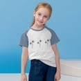 thumbnail image 2 of Zpanxa Chemises Filles Imprimé Floral Manches Raglan Col Rond T-Shirt Manches Courtes Haut Polyester Spandex 3 Ans, 2 of 7
