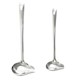 Yarlung Set of 2 Gravy Spoon Small Ladle 7 Inch Sauce Drizzle Spoon with  Spout, 18/10 Stainless Steel Mini Soup Ladle Kitchen Utensils Table Serving