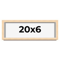 20x6 Frame Beige Real Wood Picture Frame Width 0.75 inches | Interior Frame Depth 0.5 inches |