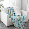 thumbnail image 2 of Cute Dinosaur Cartoon Pattern Soft Sherpa Fleece Throw Blanket, Warm Cozy Plush Blanket for Sofa Bed Couch, All Season, 40"x50", 2 of 5