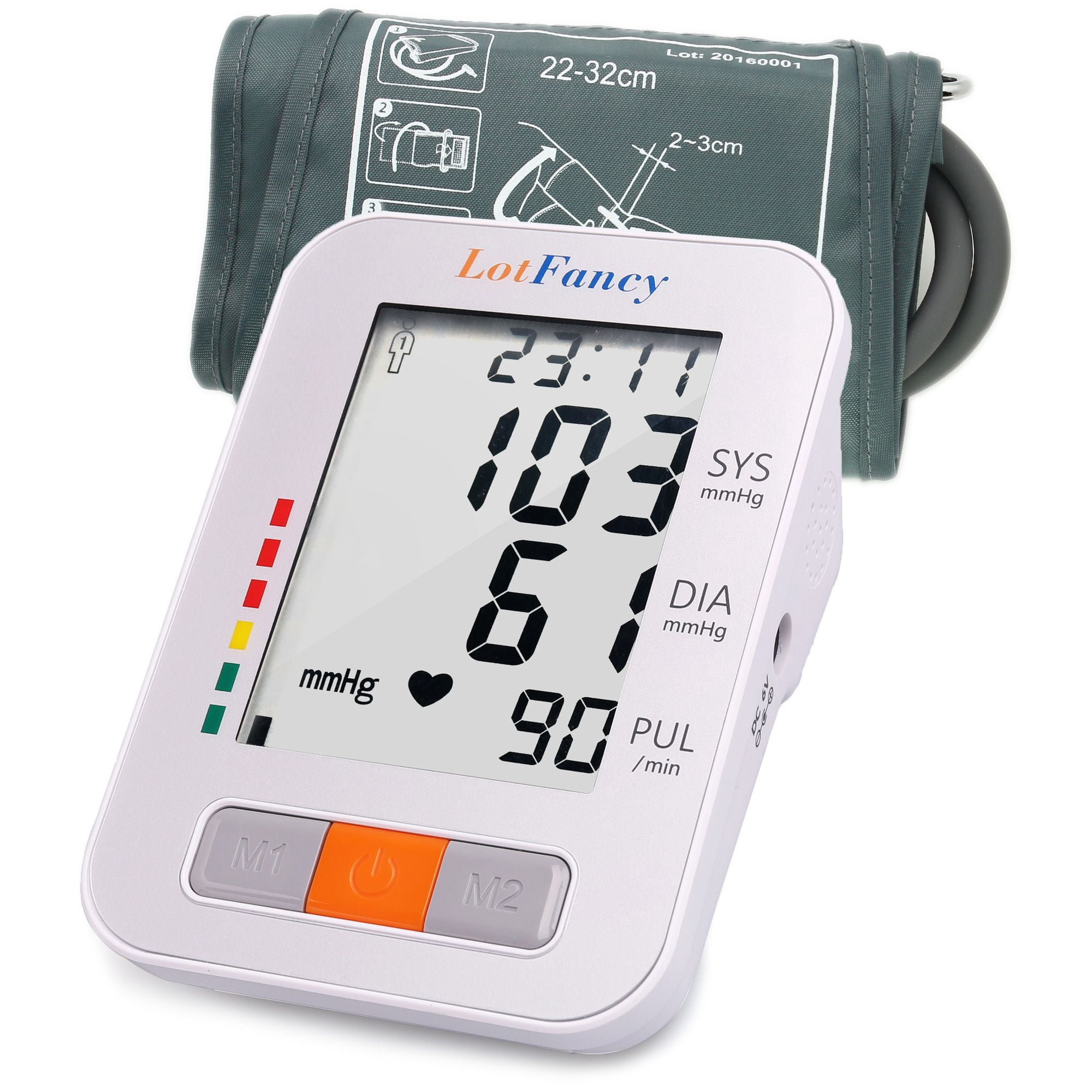 LotFancy Arm Blood Pressure Monitor with Medium Cuff