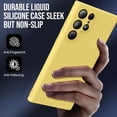 thumbnail image 4 of for Samsung Galaxy S22 Case, Thin Liquid Silicone Case,Shockproof,Slim Thin Phone Case for Samsung Galaxy S22,Full Body Screen Camera Protective Cover-Yellow 2-sam s22-09, 4 of 14