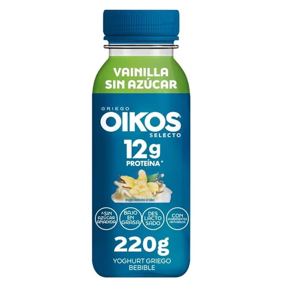 Yogurt bebible Oikos Selecto vainilla 12 g de proteína 220g