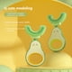 thumbnail image 3 of Cepillos de dientes de silicona en forma de U extraíbles Limpieza de los cepillos de limpieza del cuidado del bote Fuente de salud para el baño Viajar Verde 2-6 edades seitruly CE011414-02, 3 of 7