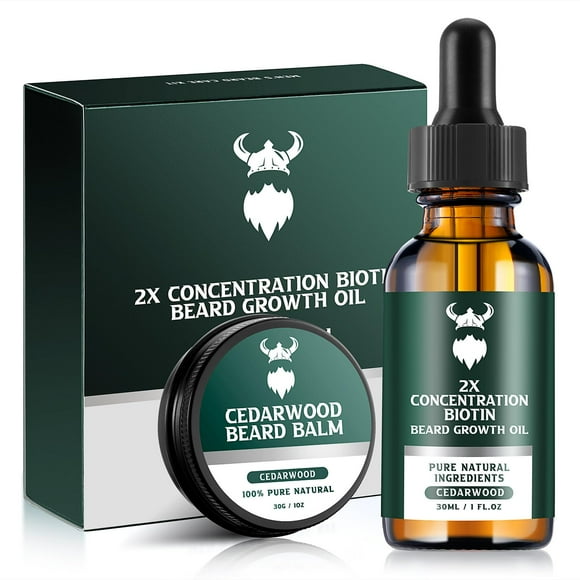 Kit de crecimiento de barba MistySprite 2X Biotina para hombres con aceites
