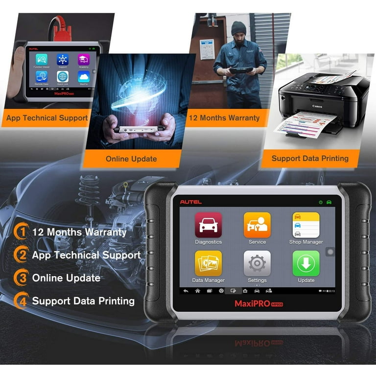 Autel MaxiPRO MP808S PRO Version with Spare 11 connectors, 2-Year Free  Update, 2024 Advanced ECU Coding Bidirectional Scan Tool, Same as MS906  Pro