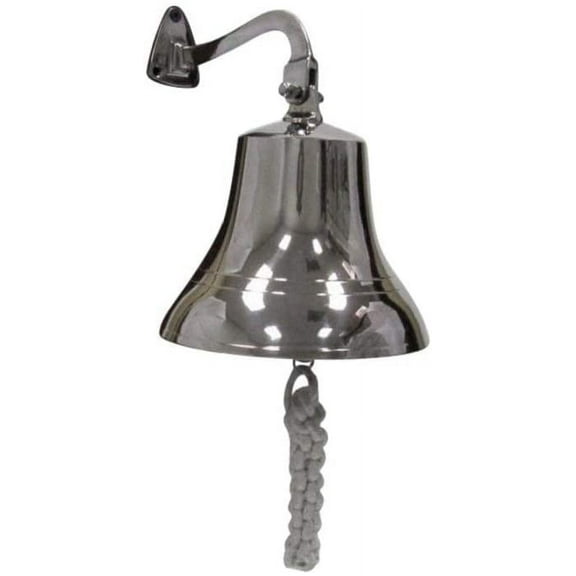 5 Inches Aluminum Ship's Hanging Bell | Premium Nautical Vintage Decorative Wall Mountable Boat's Maritime Bell | Nickel Chrome Plated Finish