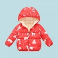 thumbnail image 3 of GYRATEDREAM Toddler Kids Winter Coat Solid Hooded Padded Jacket Outfit Body Boys Girls Warm Clothes Outerwear 2-6 Years, 3 of 12