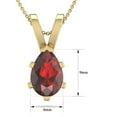 thumbnail image 2 of SuperJeweler 1 1/2 Carat Pear Shape Garnet Necklace In 14K Yellow Gold Over Sterling Silver, 18 Inches For Women, 2 of 6