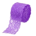 thumbnail image 1 of Unique Bargains Lace Trim 10 Yards 2 Inch Flower Elastic Lace Ribbons for Package Decoration Wedding Headbands Purple, 1 of 5