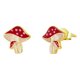 thumbnail image 1 of Pendientes de tuerca de plata de ley 925 Qarigey con forma de hoja de arce, 1 of 6