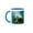 Blue/White, variant on 3drose, Canada, Nunavut Territory, Underwater, Polar Bear Swimming, 11oz Two-tone Yellow Mug