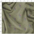 thumbnail image 4 of Tissu Popeline de Coton Pomme Feuilles & Lis Imprimé Floral 1 Yard 56 Inch Wide, 4 of 6