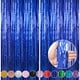 thumbnail image 1 of Cortinas con flecos de aluminio, tamaño cruzado, azul oscuro, 1 m x 3 m, paquete de 2, 1 of 7