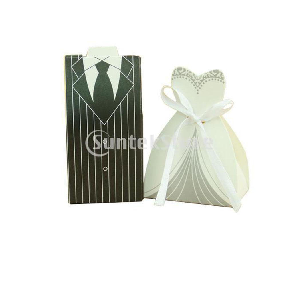 Details about   Tuxedo Wedding Dress Favour Boxes Gift Table Decorations 50x30x100mm 